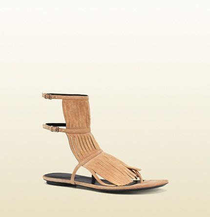 gucci fringe gladiator sandals|Gucci .